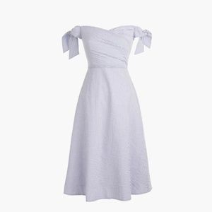 J. Crew - Off-the-Shoulder Seersucker Dress